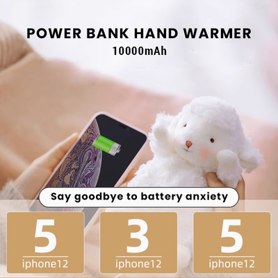 گرم کننده دست برقی عروسک کریسمس 10000mAh USB منبع برق قابل شارژ گرم کننده اتاق خواب قابل حمل RV استفاده در حیاط بیرون