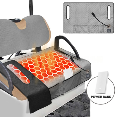 حفاظت از گرم شدن بیش از حد Golf Heating Pad For Golf Cart Heating Seat Cushion مواد قابل شستشوی منبع برق DC/AC
