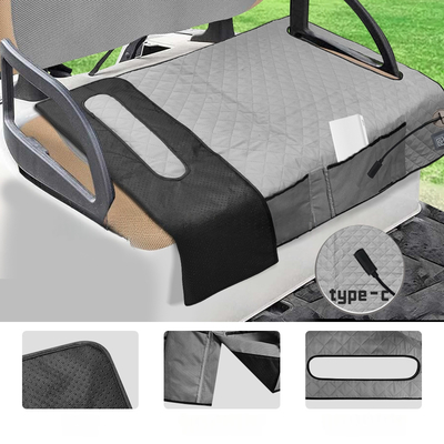 حفاظت از گرم شدن بیش از حد Golf Heating Pad For Golf Cart Heating Seat Cushion مواد قابل شستشوی منبع برق DC/AC