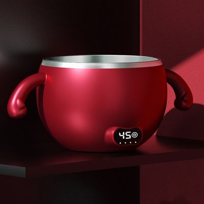 300 میلی لیتر کاسه گرم کننده غذای کودک HW01، برقی قابل حمل، بزرگ، استیل ضد زنگ، گرم کننده ظرف غذای کودک برای مسافرت