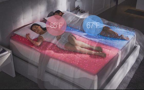 سیستم خنک کننده و گرم کننده تشک و پتو با کنترل دوگانه OEM، پد تخت خواب ایمن و گرم برای زمستان و تابستان، رویه تشک