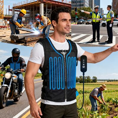 Ergonomic fit Intelligent Cooling Vest tailored for comfort and heat management during extended outdoor work periods