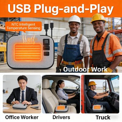 کیسه گرم کننده مواد غذایی قابل حمل با پوشش ورق آلومینیوم درجه غذایی و فناوری گرمایش USB برای هر زمان