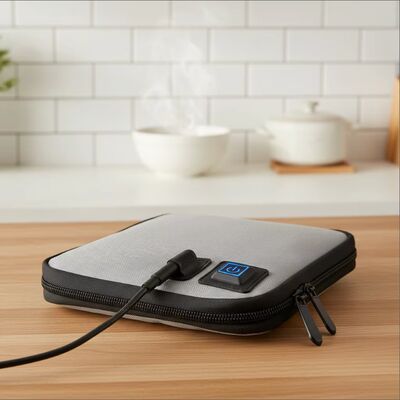 جعبه ناهار الکتریکی قابل استفاده مجدد با کنترل دیجیتال غیر چسبنده ظرف داخلی USB قدرت 1L ظرفیت برای استفاده خانگی در فضای باز ماشین RV