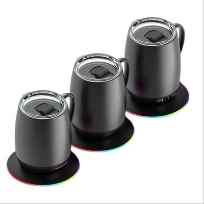 فنجان قهوه سبک دیجیتال قابل حمل گرم کننده درجه حرارت کنترل شده خود گرم کننده طراحی کارخانه توسعه ظرفیت 500 میلی لیتر