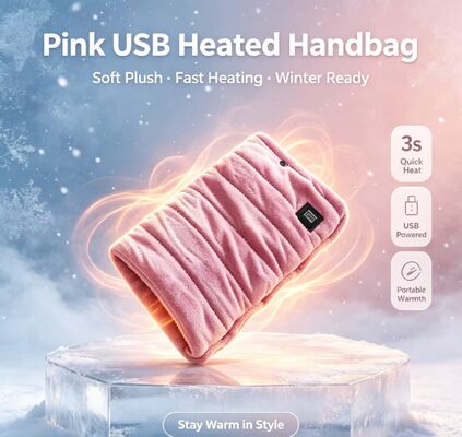 گرم‌کننده دستی قابل حمل با منبع تغذیه USB، سطح پارچه‌ای نرم و ابریشمی، عملکرد گرمایش ثابت، طراحی سبک و جمع‌وجور و حفاظت ایمنی