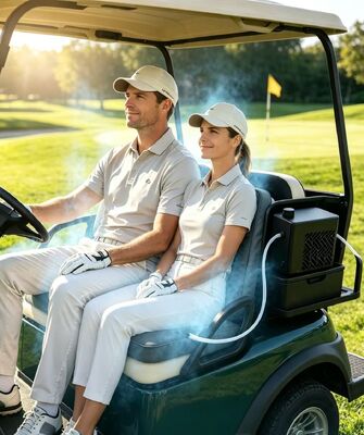 Water resistant golf heating pad with built in PTC ceramics for safe and comfortable heating and cooling on golf carts