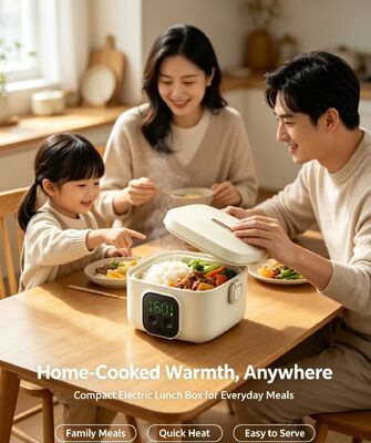 Pasteurization Electric Heated Lunch Box USB Powered, 500ml 304 Stainless Steel Food Heating Container, Multi Temperature Control