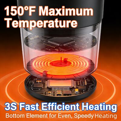 ماگ هوشمند قابل حمل با کنترل دمای دیجیتال، باتری قابل شارژ، صفحه نمایش LED و درب ضد نشت برای راحتی