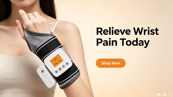 محافظ مچ دست درمان گرم ، دستبند ماساژ لرزش با 3 سطح گرما و زمان بندی ، 3000mAh USB Rechargeable Wrist Heating Wrap